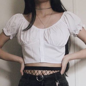 White crop top
